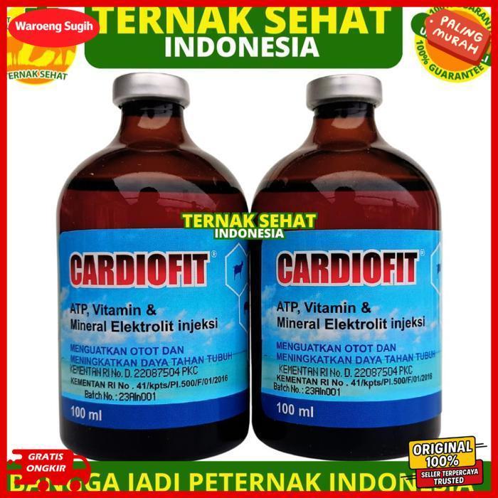 New Cardiofit 100 Ml - Obat Sapi Ambruk Vitamin Mineral Penguat Otot Ternak Sapi Kambing Domba Kerba