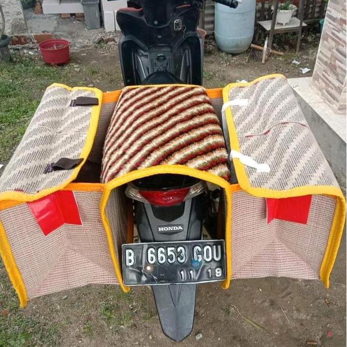Keranjang Motor/Tas Motor/Tas Obrok/Tas Belanja Motor Bahan Goni Tebal