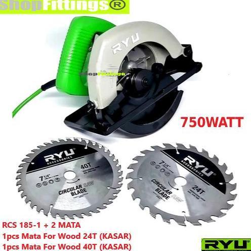 Kokok- Ryu Circular Saw 7" Circle Gergaji Sirkel Potong Kayu 185 2 Rcs 185 1