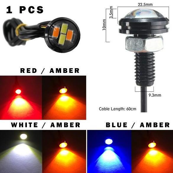Promo Lampu Led Mata Elang 2 Warna Eagle Eyes Eye Senja Sen Kota Mobil Motor Car Kabel Cod