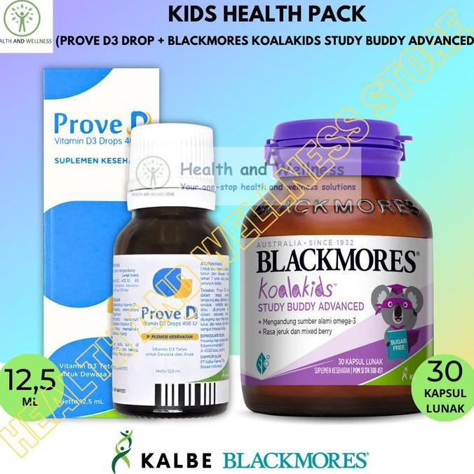 BLACKMORES KOALAKIDS STUDY BUDDY ADVANCED 30 KAPSUL LUNAK PROVE D3 400 IU DROP 12,5 ML
