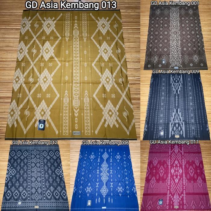 (Termurah) Sarung Gajah Duduk Asia Kembang, Sarung Tenun Gajah Duduk Kembang Asia Bestseller
