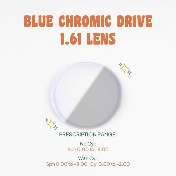 Sunset Eyewear - Lensa Kacamata Blue Chromic Drive