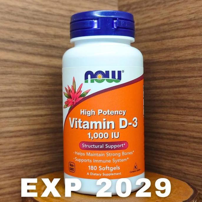 Now Foods Vitamin D3 1000IU Now Food Vit D3 D-3 1000IU 1000 IU / 180 s