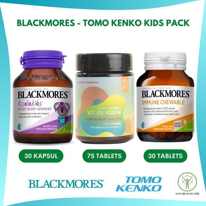 BLACKMORES KOALAKIDS STUDY BUDDY ADVANCED IMMUNE CHEWABLE TOMO KENKO VITAMIN D3 400 IU