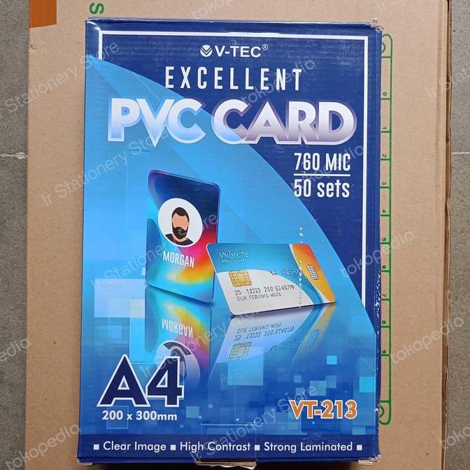 [50 SETS] BAHAN ID CARD VT-213 | PVC CARD A4 V-TEC