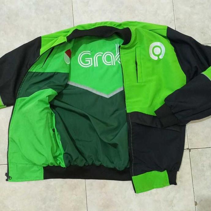 Xxpi- Jaket Bolak Balik Grab+Gojek Bahan Berkualitas Full Bordir Terlaris No.1