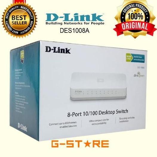 BEBAS ONGKIR - SWITCH HUB MURAH Dlink switch 8 port DES 1008A plastik + FREE ONGKIR
