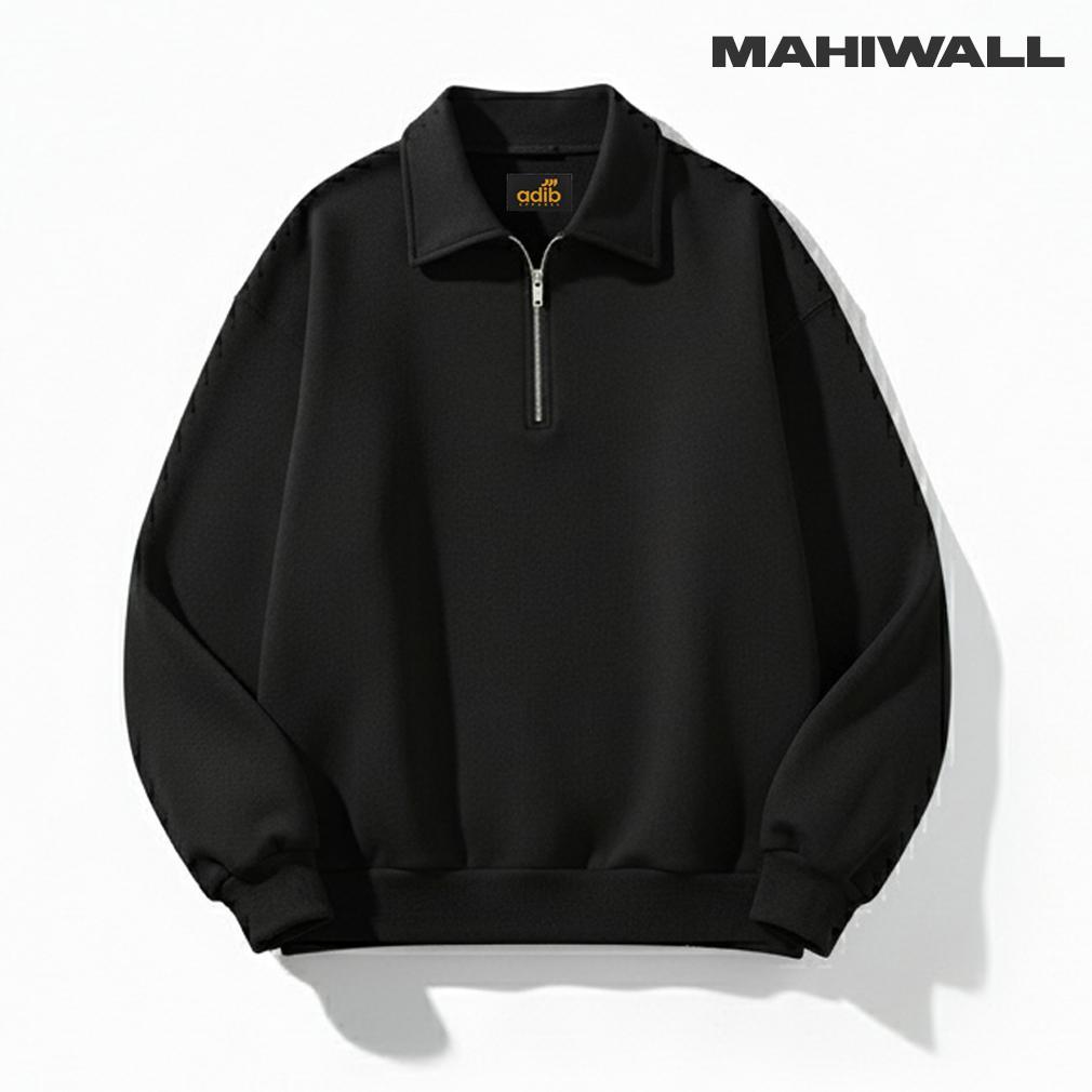 TERMURAH Sweater Crewneck Rugby Polos Sweatshirt Pria Wanita Switer Cowok Warna Hitam