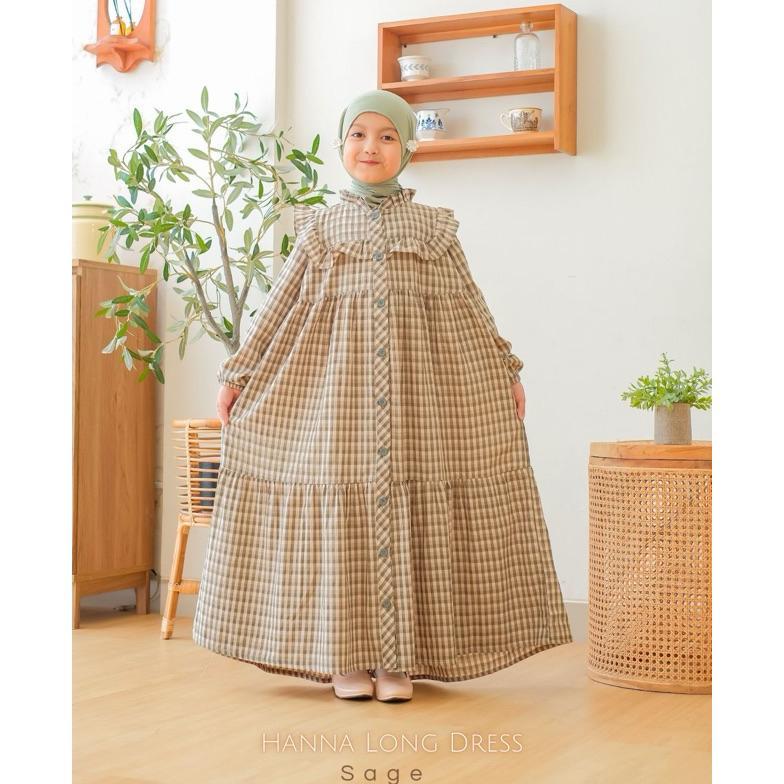 DISKON UMMA.DAILY | HANNA LONGDRESS | GAMIS ANAK | DRESS ANAK PEREMPUAN USIA 3-11 TAHUN