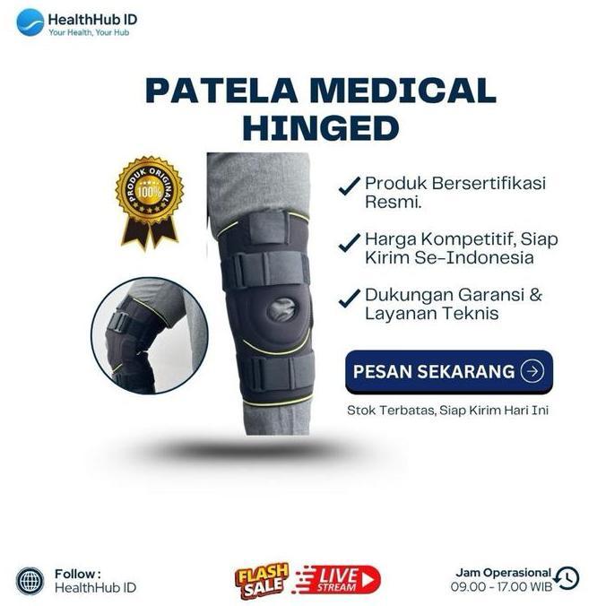 Patela Medical Hinged KneeBrace / Deker Terapi Lutut / Penyangga Lutut