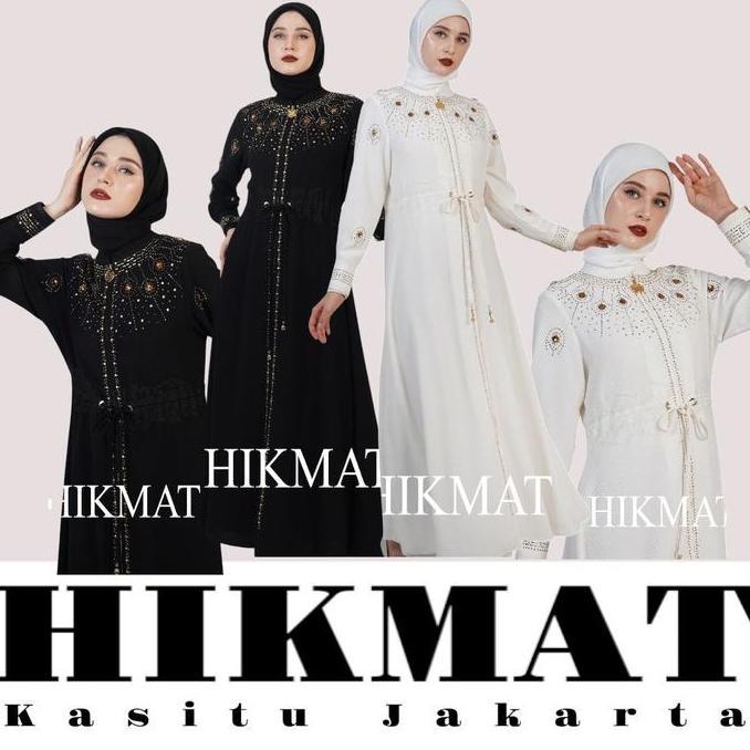 Abaya Hikmat A6364 Hitam Dengan Scraft