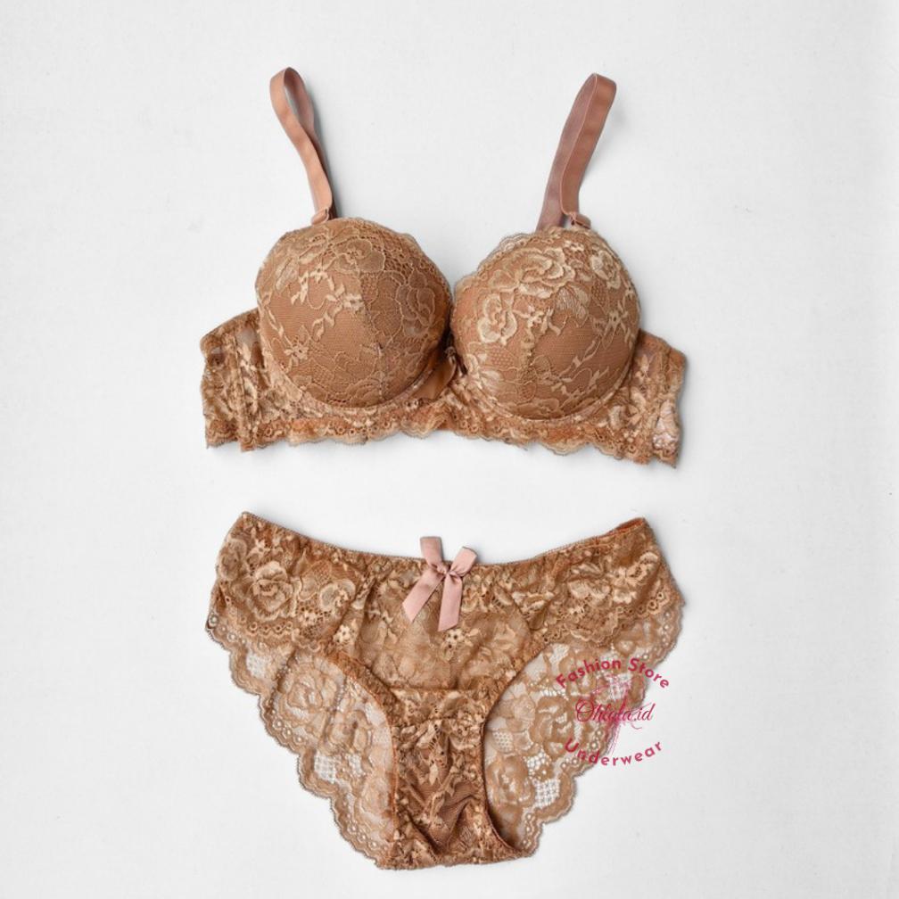 Sale Set Bh Dan Celana Seksi Premium Busa Tebal  Setelan  Bra  Wanita