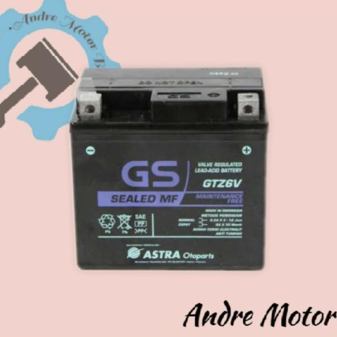 AKI/ACCU KERING MOTOR GS ASTRA ORI GTZ6V