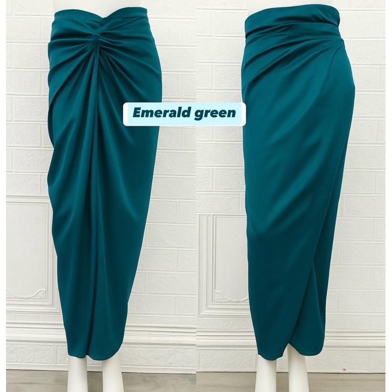 HOT DEALS rok lilit instan, instan wrap skirt, rok lilit jumputan, rok lilit instan polos satin rok 