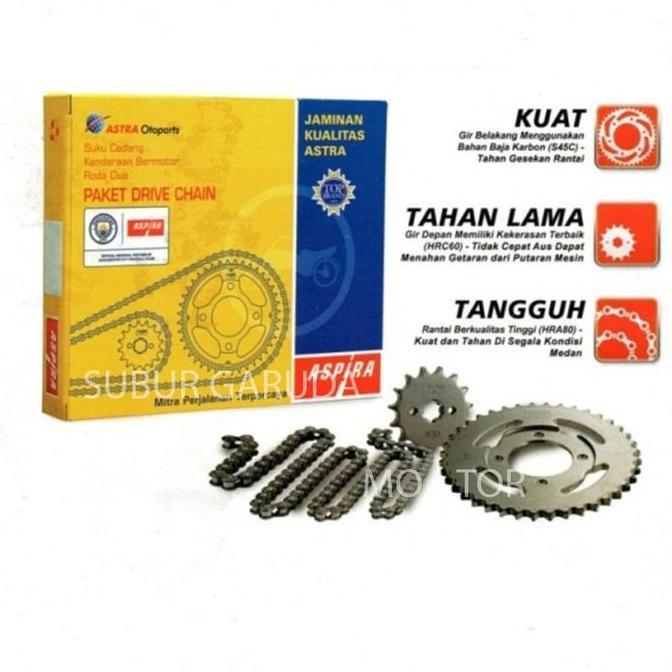 GEAR SET SUPRA X 100 SUPRA FIT LAMA GRAND MERK ASPIRA ASTRA OTOPARTS