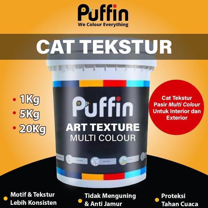 Cat Tekstur Puffin Texture Multicolour cat tembok Texture Batu Alam