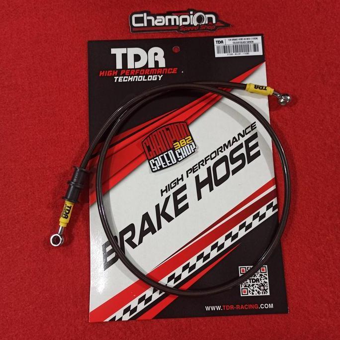 Selang Rem Depan TDR 110cm 110 cm Black Carbon NMAX Old NON ABS