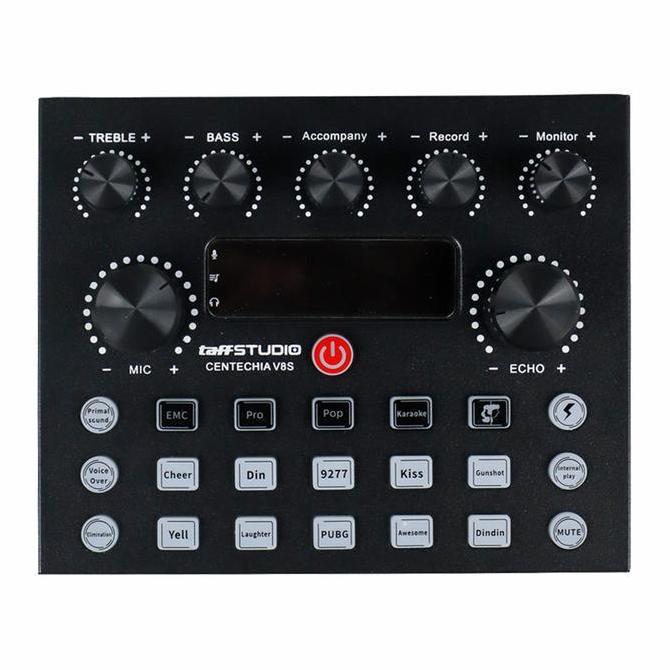 Soundcard V8s Centechia Taffstudio Mixer Bluetooth Amplifier HARGA SPESIAL