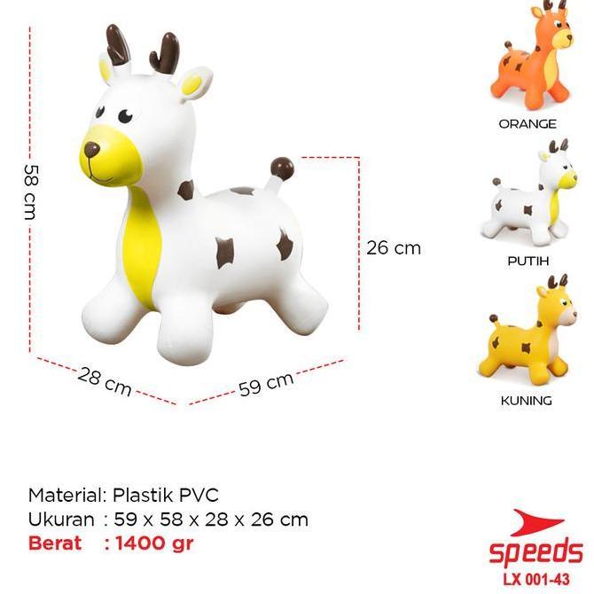 Zz99- Speeds Jumping Horse Tiup Mainan Kuda Kudaan Karet Hiburan Toys Anak Tanpa Pompa Plastik 001-4