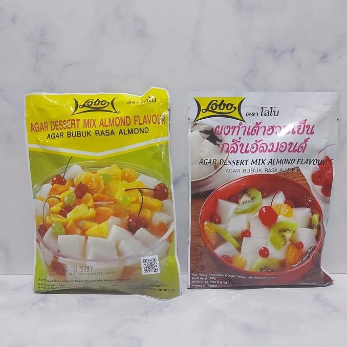 Banan- Bubuk Pudding Almond / Agar Bubuk Rasa Almond / Lobo / Dessert