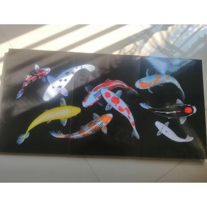 Lukisan Dekorasi hiasan dinding ikan koi poster dinding gambar ikan ko ZER
