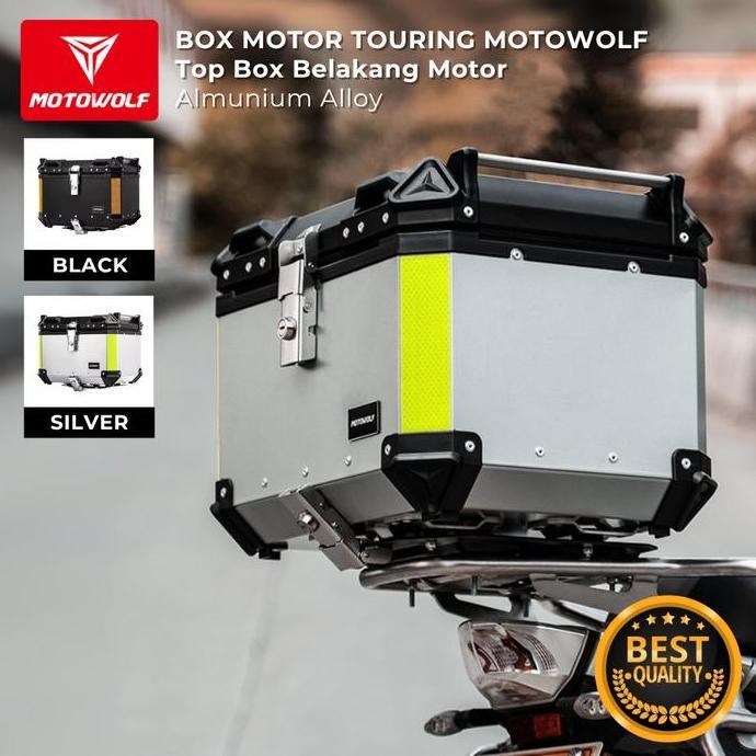 dmk.concept - motowolf top box motor 35l 45l 5l aluminium original pannier touring mdl 712 anti air