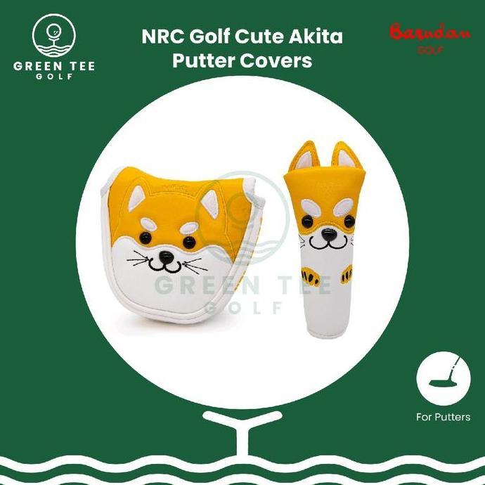 Golf Head Cover - Akita Mallet Putter/Blade Putter Cover - Sarung Pelindung Stik Golf Putter