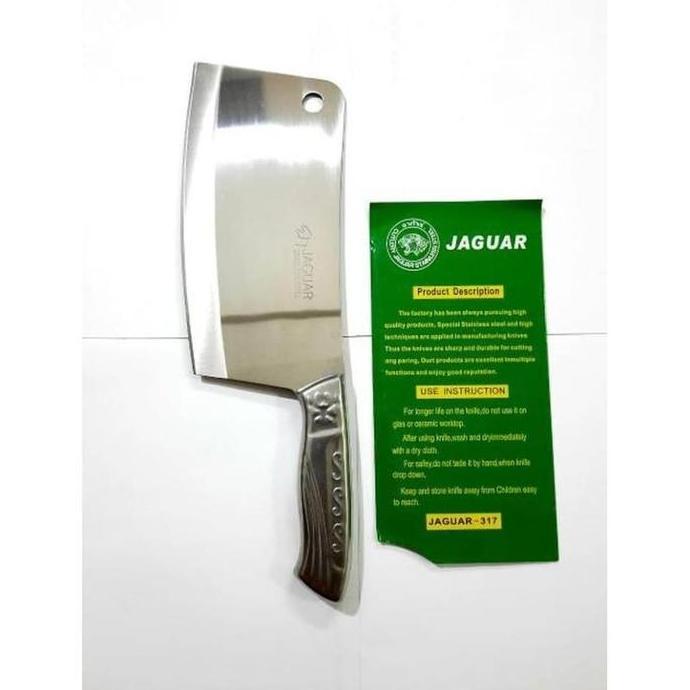 KNIFE JAGUAR 7INCHI PISAU DAGING IKAN AYAM BUAH JAGUAR STAINLESS STEEL