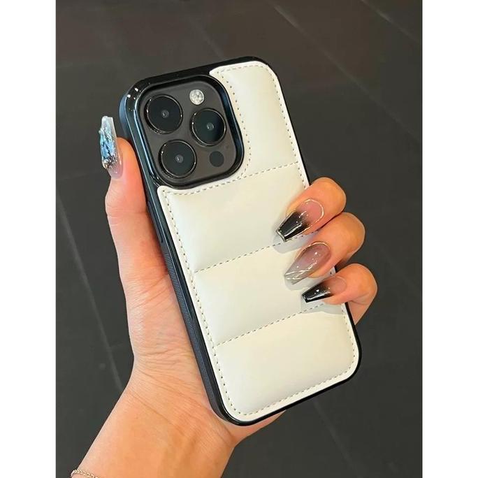 DE65 - IDNS Casing Bantal Iphone Full White / Pillow Case / Puffer case Iphone / Casing Puffer / Cas