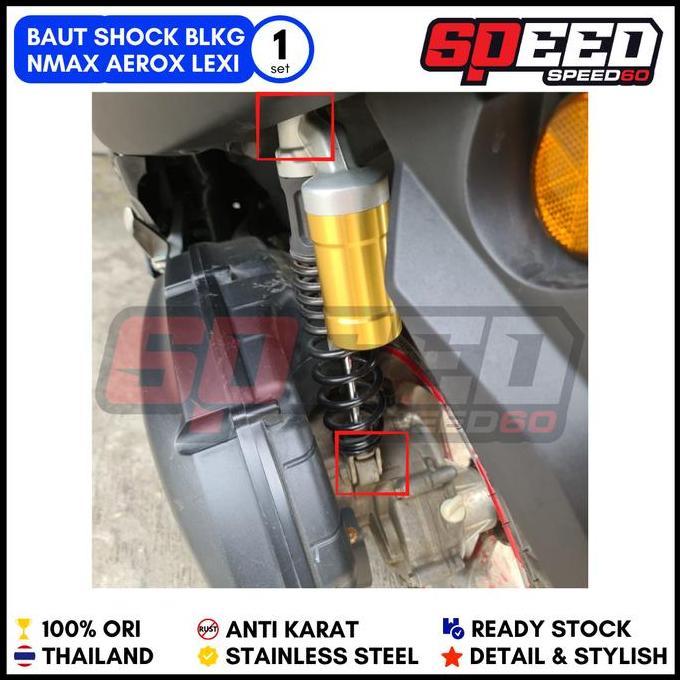 Baut Probolt Shock Belakang Aerox Probolt Thailand Gold Blue