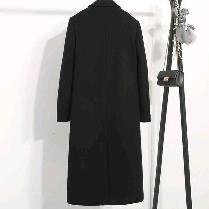 HARGA PRODUK Long Coat blazer Wanita tangan panjang korean style Polos Formal Nyaman Fit 3xl kream j