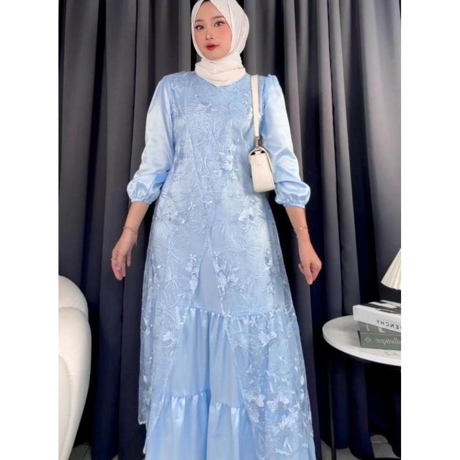 HEMAT LUAR BIASA Maxi Octavia Gamis Kondangan Gamis Remaja Gamis Pesta Kekinian Gamis Brukat Mewah G