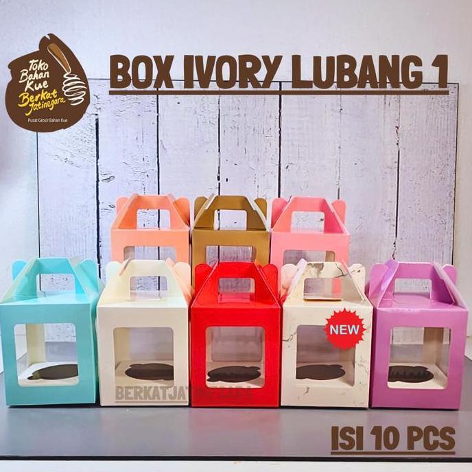 BOX CUPCAKE 1 IVORY ISI 10 PCS / DUS CUPCAKE / BOX MUFFIN SATUAN