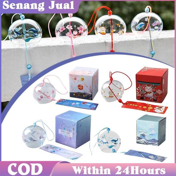 TOEVSKY Glass Wind Chime Gantung Mobil Lonceng Angin Jepang Lonceng Angin Pintu