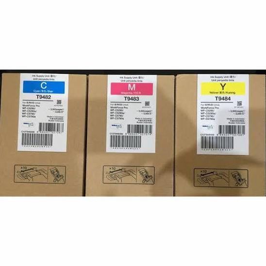 Tinta Epson T948 Color - Tinta Printer WF C5290 WF C5790 Original