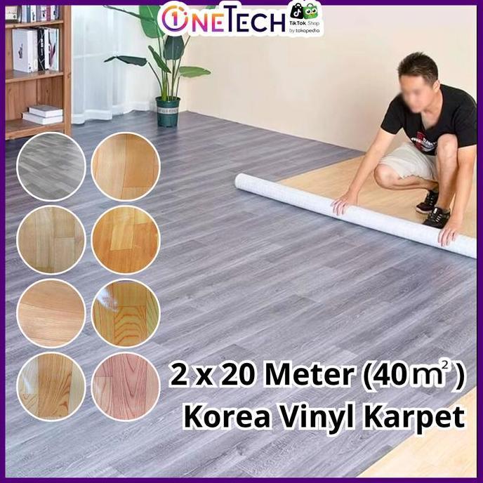 YORKSHIREY KARPET LANTAI VINYL KOREA (20 METER X 2 METER) GULUNGAN TEBAL TIKAR ALAS LANTAI