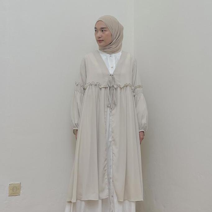 Murah Eclemix Outer Neona | Long Outer Tali Depan | Cardigan Panjang Non COD
