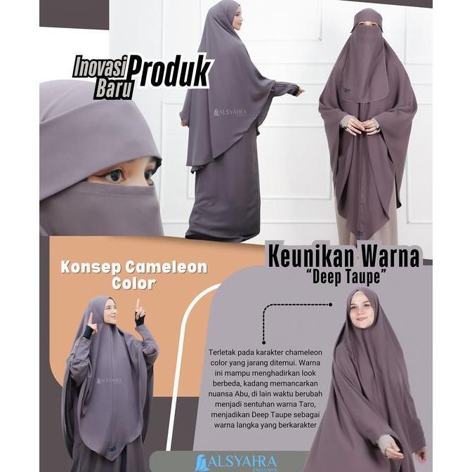 Alsyahra Exclusive Set Khimar Shofa Niqab Poni Soft Crown Hijab Syari Jilbab Premium Muslim Wanita K