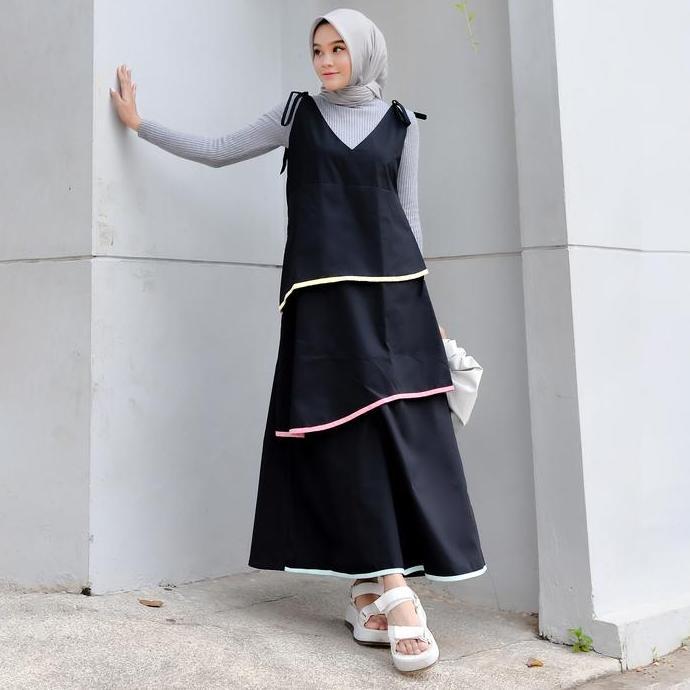 Murah NUNA Shana Outer | Outer wanita katun polos Non COD