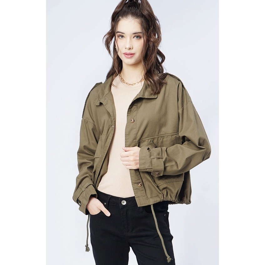 Logo Jeans Jaket Wanita Ceisya Army 34410L5Ar