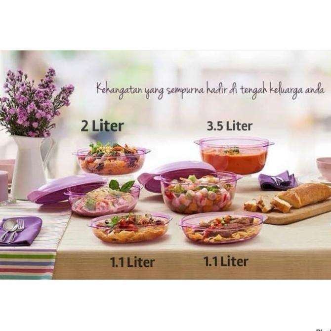 Wadah Saji Tupperware Promo Heat N Serve Crystalwave Mangkok Microwave