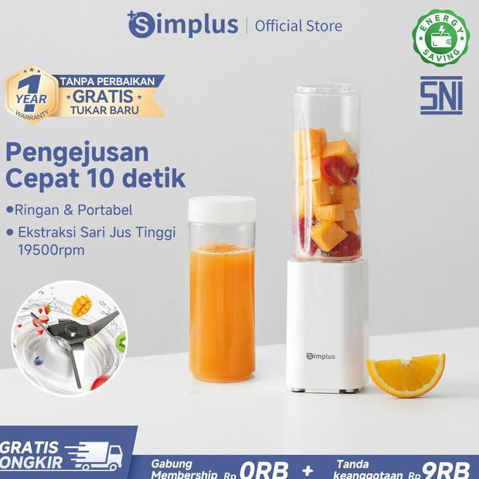 TERBARU - RAMADAN SUPER DEALSSimplus Blender Juicer Portabel 280ml Tumbler Travel Cup Daya 150W Peng