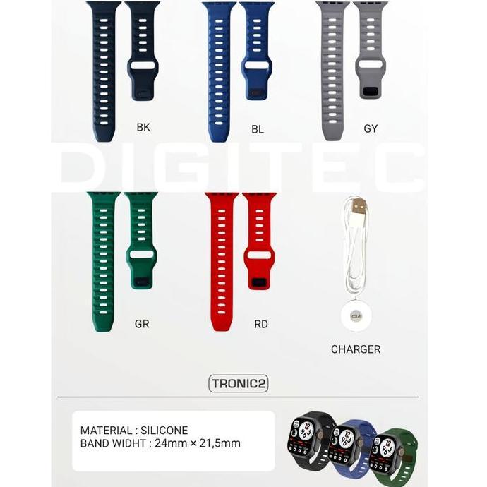 Tali Jam Tangan Digitec Tronic 2 Strap Rubber Digitec Smartwatch (TERBAIK) (TERBARU) (TERMURAH)