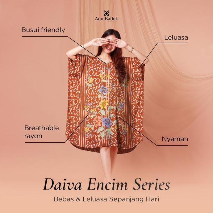 Daiva Encim Daster Lowo Encim Jumbo LD 140/ Daster Batik Cap Bunga (TERBAIK) (TERBARU) (TERMURAH)