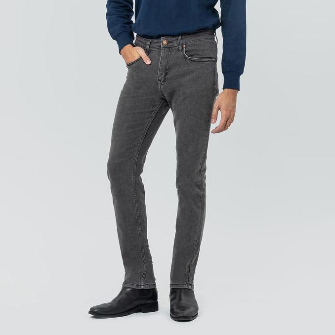 EDWIN JEANS - Celana Jeans Barca Grey Used Pria Slim Fit Stretch Denim 13.5 Oz Celana Panjang Pria D