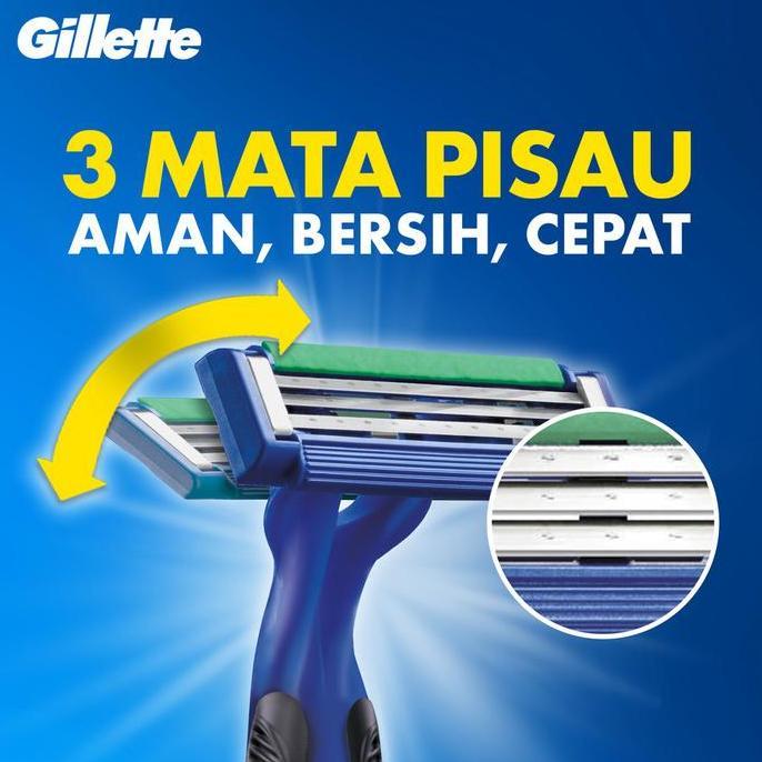 Alisman_Grosir - Gillette Alat Pencukur Blue 3 Flexi Razor Pisau Cukur Isi 4 2