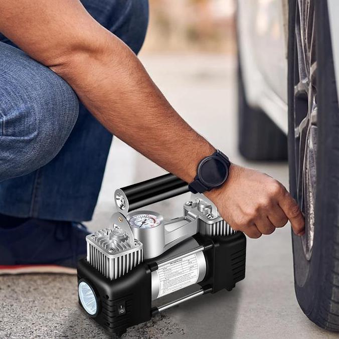 Promo Kompresor Angin Mini Listrik Kompressor Udara Pompa Ban Mobil Airbrush