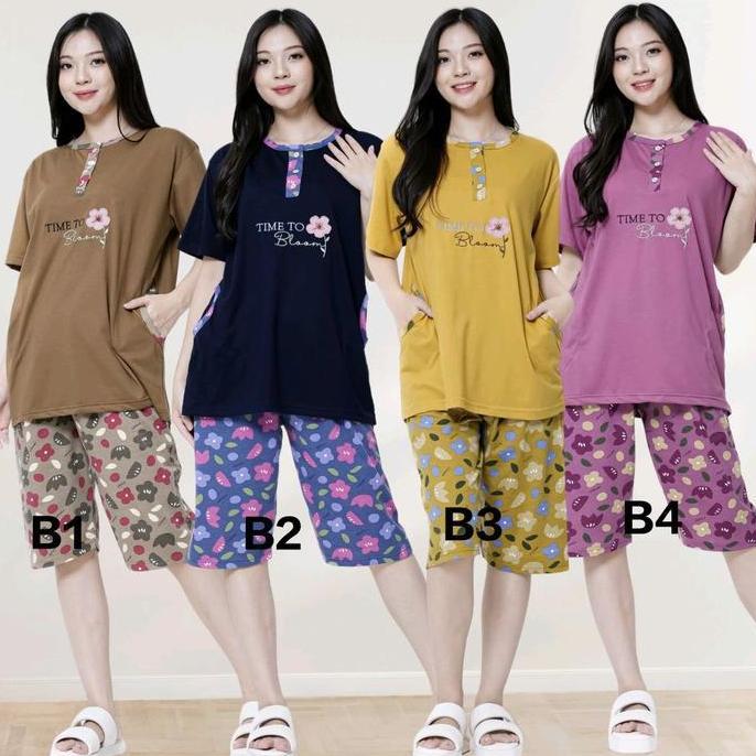 Forever sweet mama size CP dan celana pendek LD 110 Setelan Wanita Santai bahan kaos