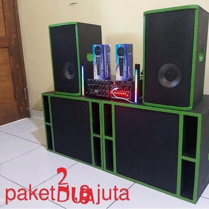 (ACS) paket sound miniatur rumahan komplit blutut karaoke spl 10 in double plus 6 in sr Bluetooth